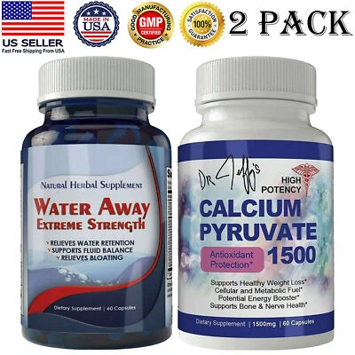 利尿水胶囊 Pyruvate 钙减肥膳食补充剂 — 第 1/4 张图片