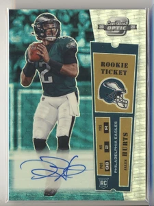 JALEN HURTS 2020 PANINI CONTENDERS OPTIC 2000 THROWBACK RC GOLD VINYL AUTO 1/1