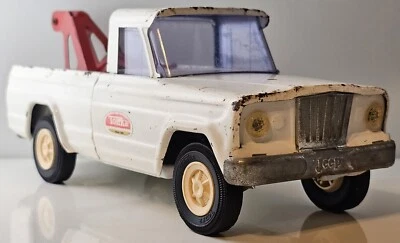 Vintage TONKA Truck Pressed Steel White Wrecker Tow Truck Collectible HTF  - Image 1 of 4
