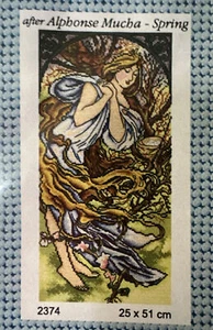 Printed Canvas Tapestry Gobelin Embroidery Orchidea   23.5x51cm Spring - Picture 1 of 2