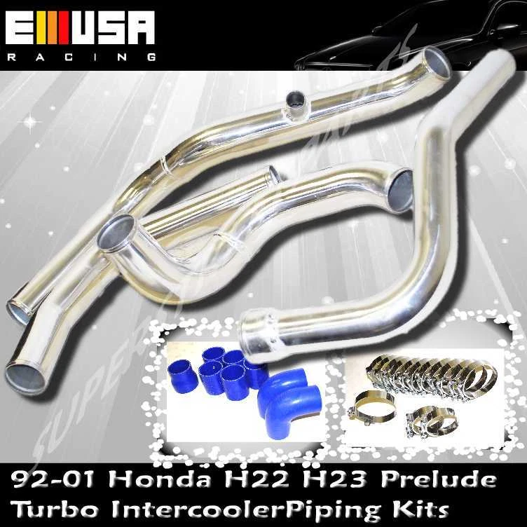 Kits de tuberías intercooler turbo abrazaderas siliconas PARA 92-01 Honda Prelude H22 H23 Foto 1 de 1