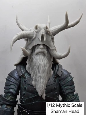 3d Printed VIKING SHAMAN 1.0 Head For Mythic Legions 1/12 figure  - Image 1 of 2