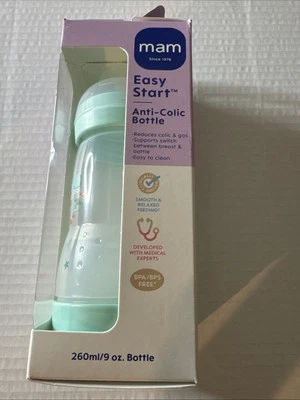 Biberón de vidrio mam 2+ meses 260 ml fácil inicio anticólicos sin BPS Foto 1 de 4