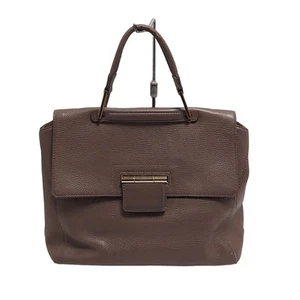 Auth FURLA - Dark Brown Leather Handbag - Picture 1 of 10