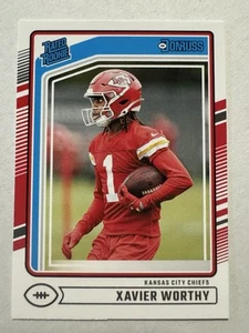 2024 Panini Donruss Xavier Worthy #398 Rated Rookie RC Base Kansas City Chiefs - Picture 1 of 2