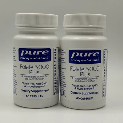 Pack de 2 Pure Encapsulations Folato 5.000 Plus 60 Cápsulas - AUTÉNTICO - Exp. 12/26 Foto 1 de 3