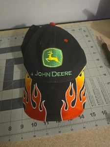 John Deere Full Throttle Racing Flame Fire Strapback Mütze Kappe - Bild 1 von 4
