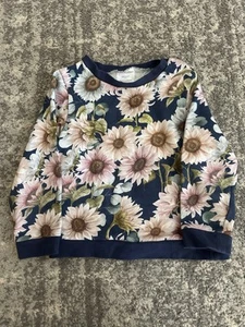 Posh Peanut Floral Print Long Sleeve Crewneck Sweatshirt Size 8Y - Picture 1 of 4