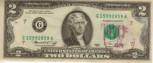 1976 $2 1st day issue Chicago, PO East Chicago, IN, Unc (X-27) - Picture 1 of 2