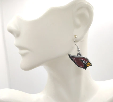 NEW NFL Arizona Cardinals Dangle Drop Logo Earrings Football Great Gift! Cover
