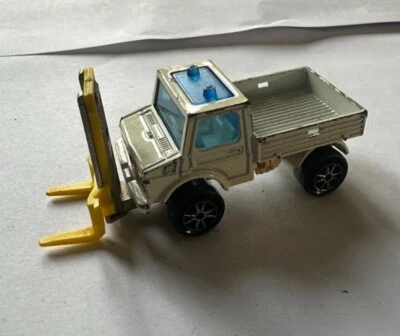 Majorette Mercedes Unimog  truck with fork lift   rare yellow fork lift - Image 1 of 4