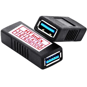 USB 3.0 Adapter Verbinder Doppelkupplung Buchse A weiblich auf A weiblich - Bild 1 von 9