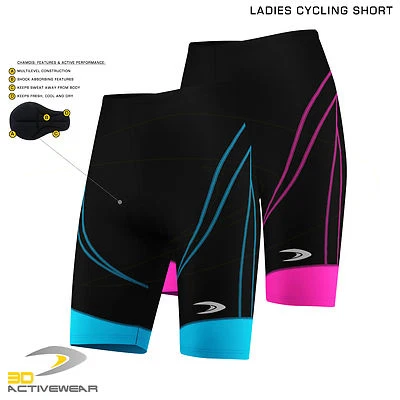Womens Padded Cycling Shorts Bike Knicks Bicycling Riding Shorts With Padding   - image 1 of 4