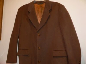 Mens Vintage Tan Di Silver Cashmere Jacket 44” Shoulder-Bottom, 23” Pit-pit - Picture 1 of 12