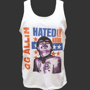 GG Allin Hardcore Punk Rock Metal T-SHIRT vest top unisex white S-2XL