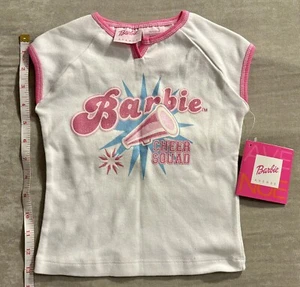 VTG Barbie Avenue Tshirt With Tags Size 4 Girls Barbie Cheer Squad - Picture 1 of 5