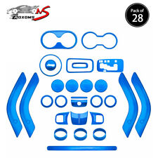 28pcs Interior Accessories Decoration Cover Kit For Jeep Wrangler JK JKU 11-18