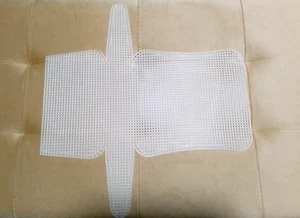 RETE CANVAS SAGOMATA PER POCHETTE 17 CM 2 Pezzi Per BORSE UNCINETTO, FAI DA TE - Foto 1 di 9