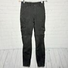 Spanx charcoal stretch twill cargo utility tapered pants size medium