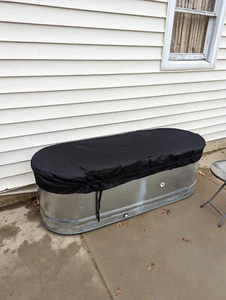 2X2X6 Galvanized Stock Tank Cover Ice Water Therapy Ice Bath Cover Waterproof - Picture 1 of 10
