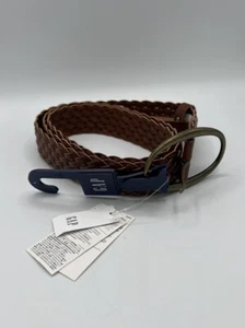 Gap Brown Leather Woven Belt W/ Bronze Buckle Women’s Size Large NWT - Picture 1 of 4