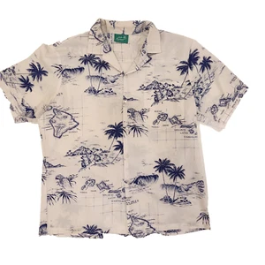 Jade Fashions Shirt Men's Large Hawaiian Polyester Cotton Islands Made in Hawaii - Picture 1 of 17