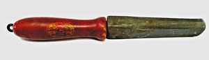Vintage Norton Abrasives 10" Red Wood Handle Knife Shapener Model JT 920 - Picture 1 of 10