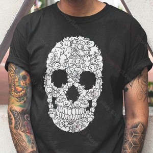 mens shirts with skulls on them