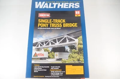 Walthers HO Single-Track Pony Truss Railroad Bridge Laser Cut Kit - 933-4030 - Image 1 of 4