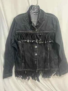 HSN Mesa schwarze Jeansjacke Western Indianer-Stil Erwachsene Small - Bild 1 von 6