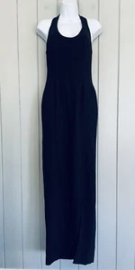 Vtg Cache x Nicole Miller Dress Gown 6 Halter Sexy Sheath Cocktail Maxi Rayon - Picture 1 of 6