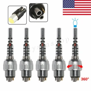 Acoplador dental 1-5 6 orificios LED 360 grados apto para pieza de mano MULTIfle LUX 6 PINES - Imagen 1 de 8