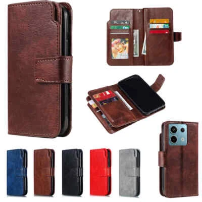For Xiaomi Redmi Note 13 12 11 10 Pro Poco X5 M6 Flip Leather Wallet Case Cover - Image 1 of 4