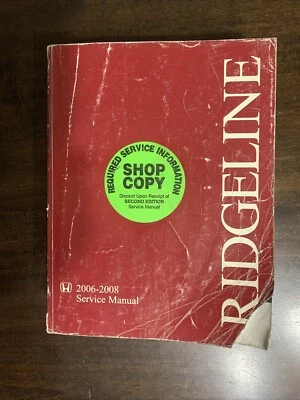 Honda Ridgeline 2006-2008 manual de servicio de taller OEM Foto 1 de 3