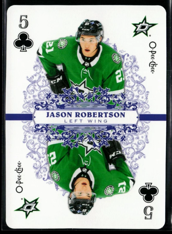 2022-23 O-Pee-Chee Playing Cards * Jason Robertson #5CLUBS - Image 1 of 2