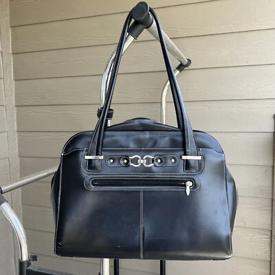 McKlein EE. UU. Mayfair Damas 16.75”x 12.5” Bolso de Mano Negro para Mujer Bolso de Negocios Foto 1 de 4