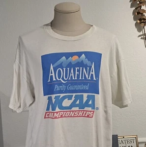 Vintage 90s Aquafina NCAA Champions white T-shirt size XL - Bild 1 von 5