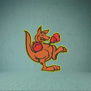 CANGAROO Embroidered BACK patch 9 "x 9.38 " for Biker Jacket - Picture 1 of 9