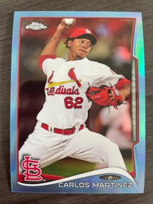 2014 Topps Chrome Carlos Martinez #54 Blue Refractor serial /199 - Image 1 of 2