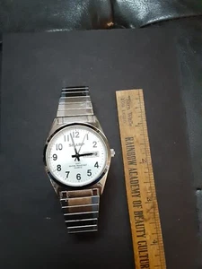 Vintage Sharp SHP105K Men's Day/Date Watch with Original Flex Band - Picture 1 of 3