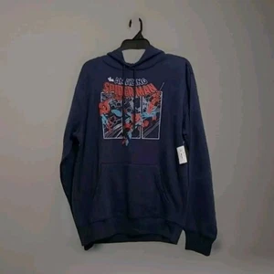 Spider-Man Men's Graphic Hoodie with Long Sleeves Sz M- Navy Blue-New With Tags - Picture 1 of 3
