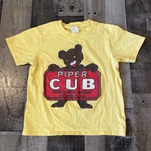 Vintage Piper Cub Aviation Museum T-Shirt Youth Size S 6-8 Airplane Aviation - Picture 1 of 5