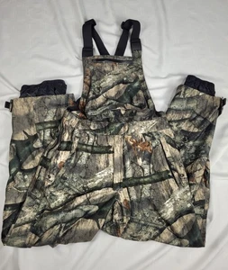 L L BEAN MOSSY OAK Camo Hunting Bib Overalls Men's Sz M Woodland Greens Browns - Picture 1 of 5