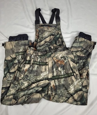 L L BEAN MOSSY OAK Camo Hunting Bib Overalls Men's Sz M Woodland Greens Browns - Image 1 of 4