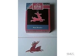 HALLMARK RUBY REINDEER 1990 BLOWN GLASS MINIATURE CHRISTMAS KEEPSAKE ORNAMENTS - Photo 1/1
