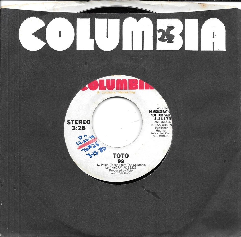 TOTO  99  promo 45 from 1979 - Image 1 of 1