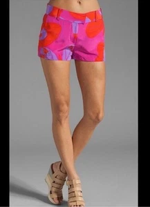 Amanda Uprichard Brooklyn 100% Silk Abstract Print Shorts Revolve Size S - Picture 1 of 7