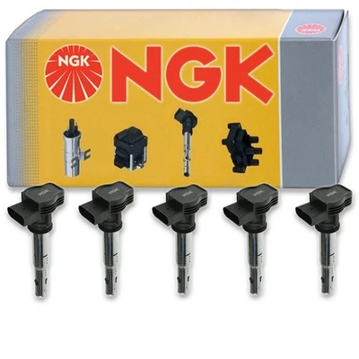 5 pcs NGK Ignition Coil for 2012-2014 Volkswagen Passat 2.5L L5 - Spark Plug gm - Image 1 of 4