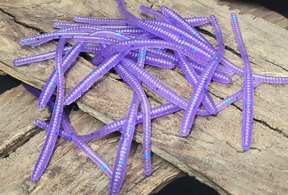 紫色雨 (20) TROUT WORM BASS CRAPPIE - High Hopes Baits* — 第 1/1 张图片