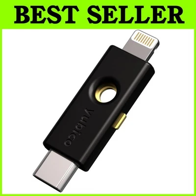 Compact Dual Connector MFA Security Key - FIDO Certified - Image 1 of 4